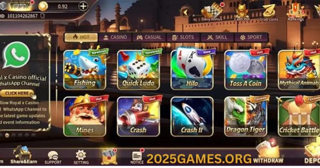 Royalx casino game app